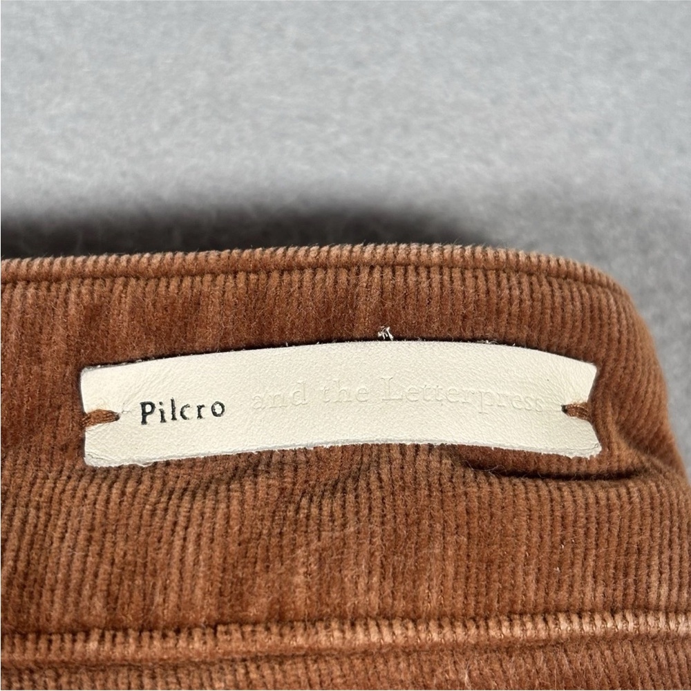 Pilcro By Anthropologie Pants Women’s 31 Brown Corduroy High Rise Skinny Preppy - Picture 10 of 12